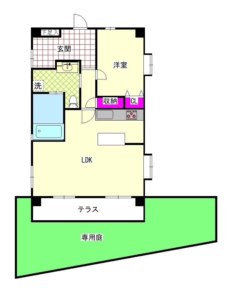 ロマネスクヴューコート植物園　101号室（1LDK）